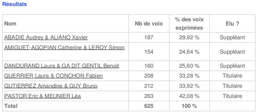 RESULTATS ELECTIONS 2023